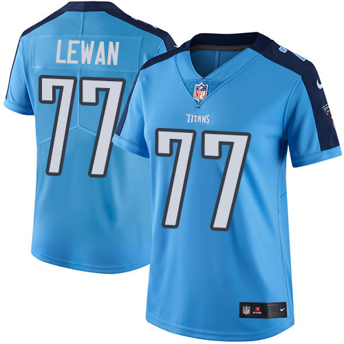 2019 Women Tennessee Titans 77 Lewan light blue Nike Vapor Untouchable Limited NFL Jersey